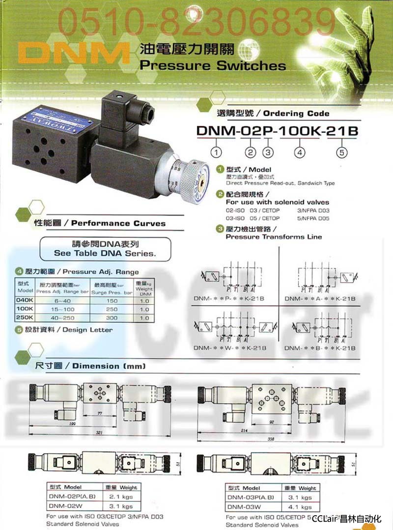 臺(tái)灣 油電壓力開(kāi)關(guān) DNM-02P-100K-21B DNM-03W-100K-21B DNM-03B-100K-21B