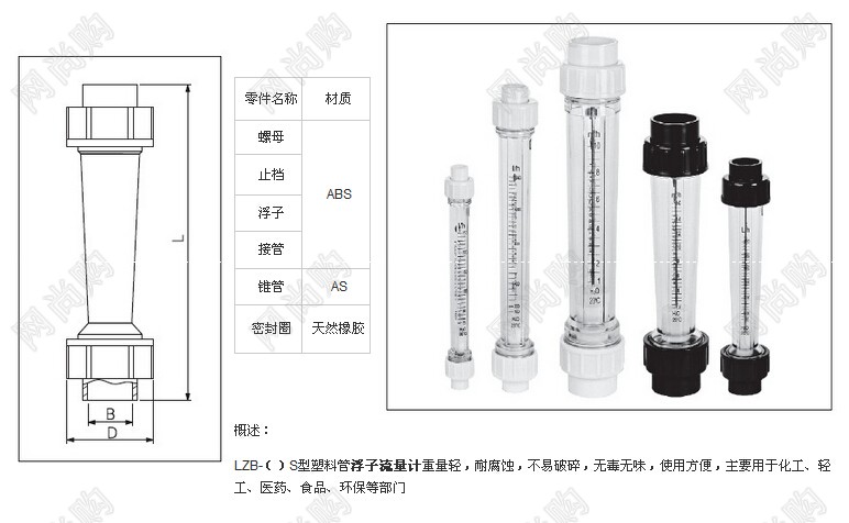 浮子流量計LZB-15S，LZB-100S