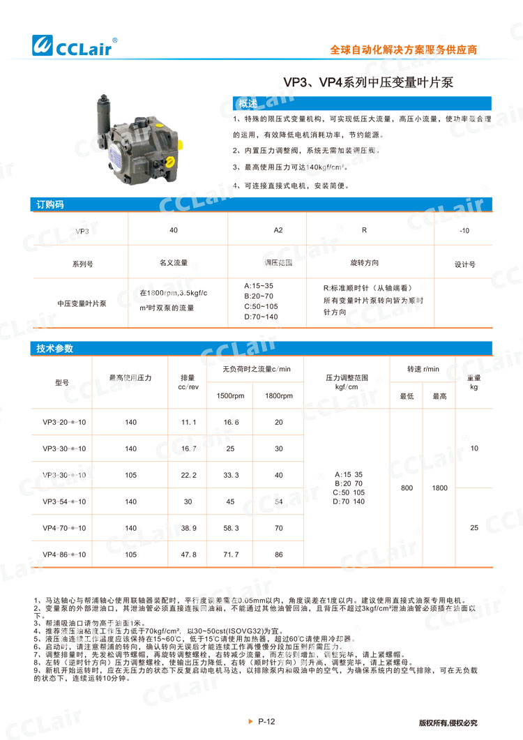 VP3、VP4系列中壓變量葉片泵-1